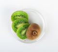 Kiwi slices isolated on a white background