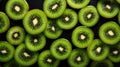 Kiwi slices tropical fruit background