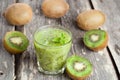 Kiwi smoothie with fresh fruits