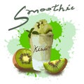 fresh kiwi smoothie for health