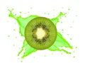 Kiwi splash Royalty Free Stock Photo