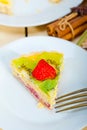 Kiwi and strawberry pie tart Royalty Free Stock Photo