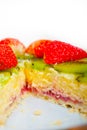 Kiwi and strawberry pie tart Royalty Free Stock Photo