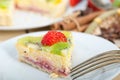 Kiwi and strawberry pie tart Royalty Free Stock Photo