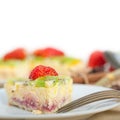 Kiwi and strawberry pie tart Royalty Free Stock Photo