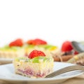 Kiwi and strawberry pie tart Royalty Free Stock Photo