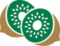 Kiwi two halfs Royalty Free Stock Photo