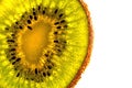 Kiwi, water drops, closeup