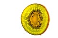 Kiwi, water drops, closeup Royalty Free Stock Photo