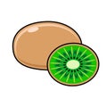 Kiwi on a white background.