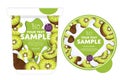 Kiwi Yogurt Packaging Design Template.