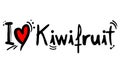Kiwifruit fruit love message Royalty Free Stock Photo