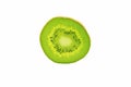 Kiwifruit slice isolated on a white background. Royalty Free Stock Photo