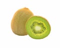 Kiwifruit slice isolated on a white background. Royalty Free Stock Photo
