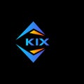 KIX abstract technology logo design on Black background. KIX creative initials letter logo concept Royalty Free Stock Photo
