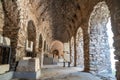 Vaulted arcades of a Roman Mausoleum, known as the Fish Market open air museum in Kiyikislacik village, the site of Iasos ancient