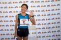 Kiyoko Shimahara at Honolulu Marathon press confer Royalty Free Stock Photo