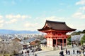 Kiyomizu-dera Temple and city view and mountain of Kyoto, Japan
