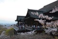 Kiyomizu-dera Temple in the evening on springtime