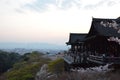 Kiyomizu-dera Temple in the evening on springtime