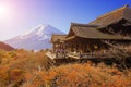 Kiyomizu-dera Temple with Fuji mt blackground in Kyoto, Japan