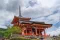 Kiyomizu dera temple, famous sightseeing landmark in Kyoto Japan Royalty Free Stock Photo