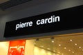 Kiyv, Ukraine - August 2, 2020: Pierre Cardin logo on the shop in the outlet center