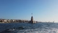 Kiz Kulesi or Maiden's Tower with Salacak coast of Uskudar District in Istanbul
