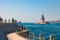 Kiz Kulesi view from newly constructed of Salacak coast in Istanbul