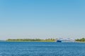 Kizhi Island, Russia - 07.19.2018 -: Motor ships at the pier of Kizhi Island. Seascape