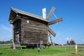 Kizhi, Karelia, Russia - July, 2021: Windmill Bikanina from Volkostrov Island Royalty Free Stock Photo