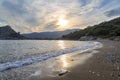 Kizilcabuk beach during sunset in Datca