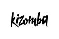 Kizomba. Hand drawn lettering card