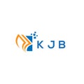 KJB credit repair accounting logo design on white background. KJB creative initials Growth graph letter logo concept. KJB business Royalty Free Stock Photo