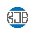 KJB letter logo design on white background. KJB creative initials circle logo concept. KJB letter design Royalty Free Stock Photo