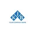 KJB letter logo design on WHITE background. KJB creative initials letter logo Royalty Free Stock Photo