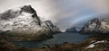 Kjerkfjorden winter panorama