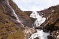 Kjosfossen Waterfall, Aurland, Norway Royalty Free Stock Photo