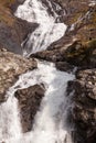 Kjosfossen Waterfall, Aurland, Norway Royalty Free Stock Photo