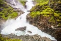 Kjosfossen waterfall in Flam, Norway.