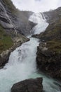 The Kjosfossen Waterfall. Norway Royalty Free Stock Photo