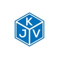 KJV letter logo design on black background. KJV creative initials letter logo concept. KJV letter design Royalty Free Stock Photo