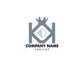 KK initial letter diamond shape logo template