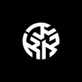 KKK letter logo design on black background. KKK creative initials letter logo concept. KKK letter design Royalty Free Stock Photo