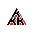 KKK triangle letter logo design with triangle shape. KKK triangle logo design monogram. KKK triangle vector logo template with red Royalty Free Stock Photo