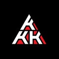 KKK triangle letter logo design with triangle shape. KKK triangle logo design monogram. KKK triangle vector logo template with red Royalty Free Stock Photo