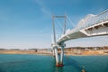 KkotgeBlue crab bridge at BaeksaJang port in Anmyeondo Island, Taean, Korea Royalty Free Stock Photo