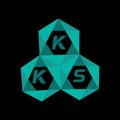 KKS creative minimalist letter logo. KKS unique vector initials alphabet letter logo designKKS creative minimalist letter logo. Royalty Free Stock Photo