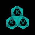 KKV creative minimalist letter logo. KKV unique vector initials alphabet letter logo design Royalty Free Stock Photo