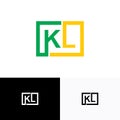 KL, LK letter logo design for business company template vector file